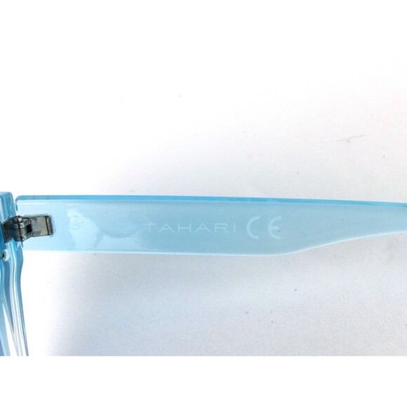 Tahari Cat Eye Shield Sunglasses Blue Crystal Frame Blue Gradient TH816 BLX main image 4